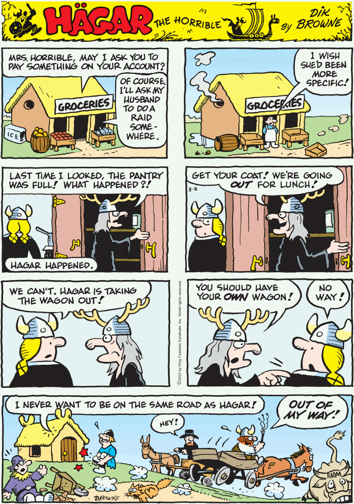 Lets enjoy the most hilarious comics of Hagar the horrible