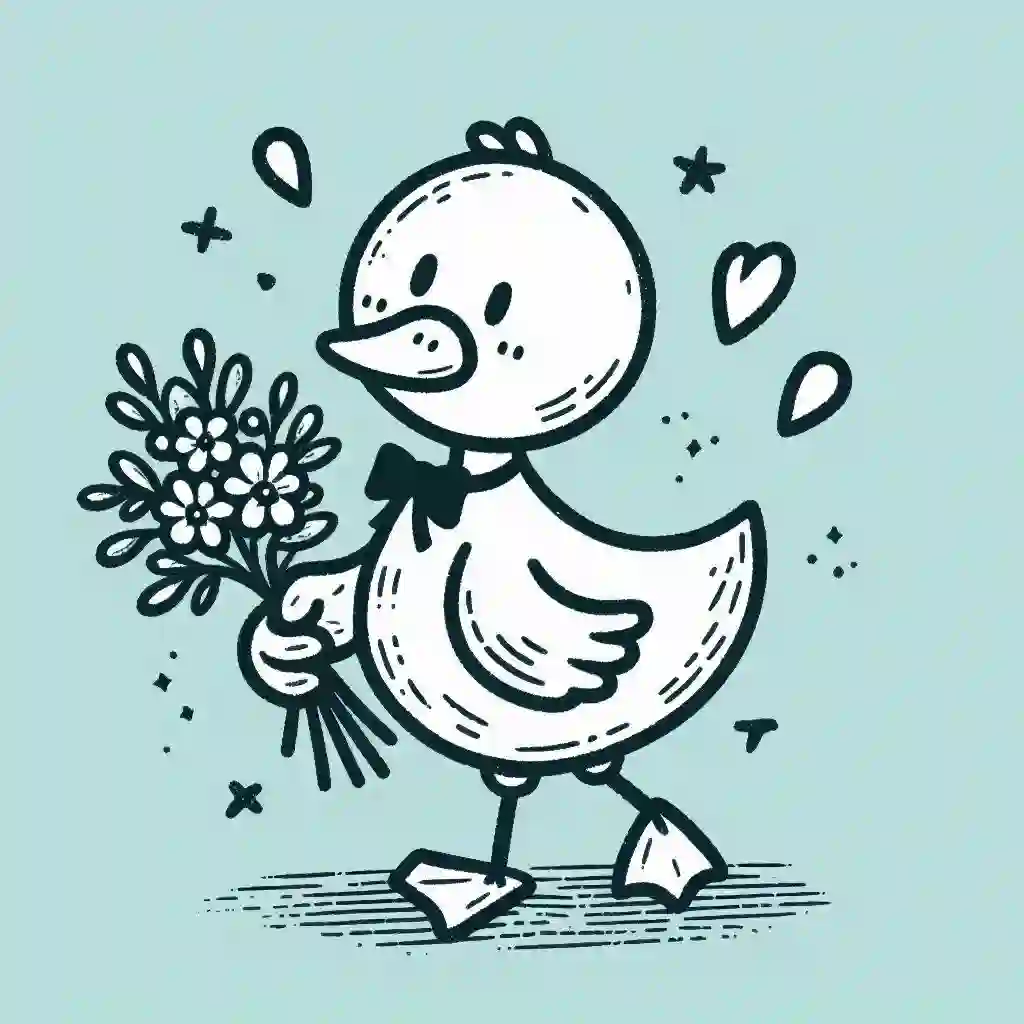 Duck-with-Bouquet