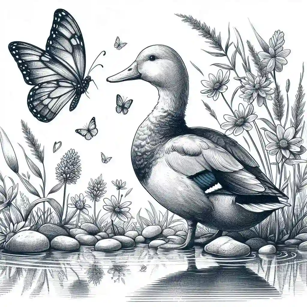 Duck-with-Butterfly