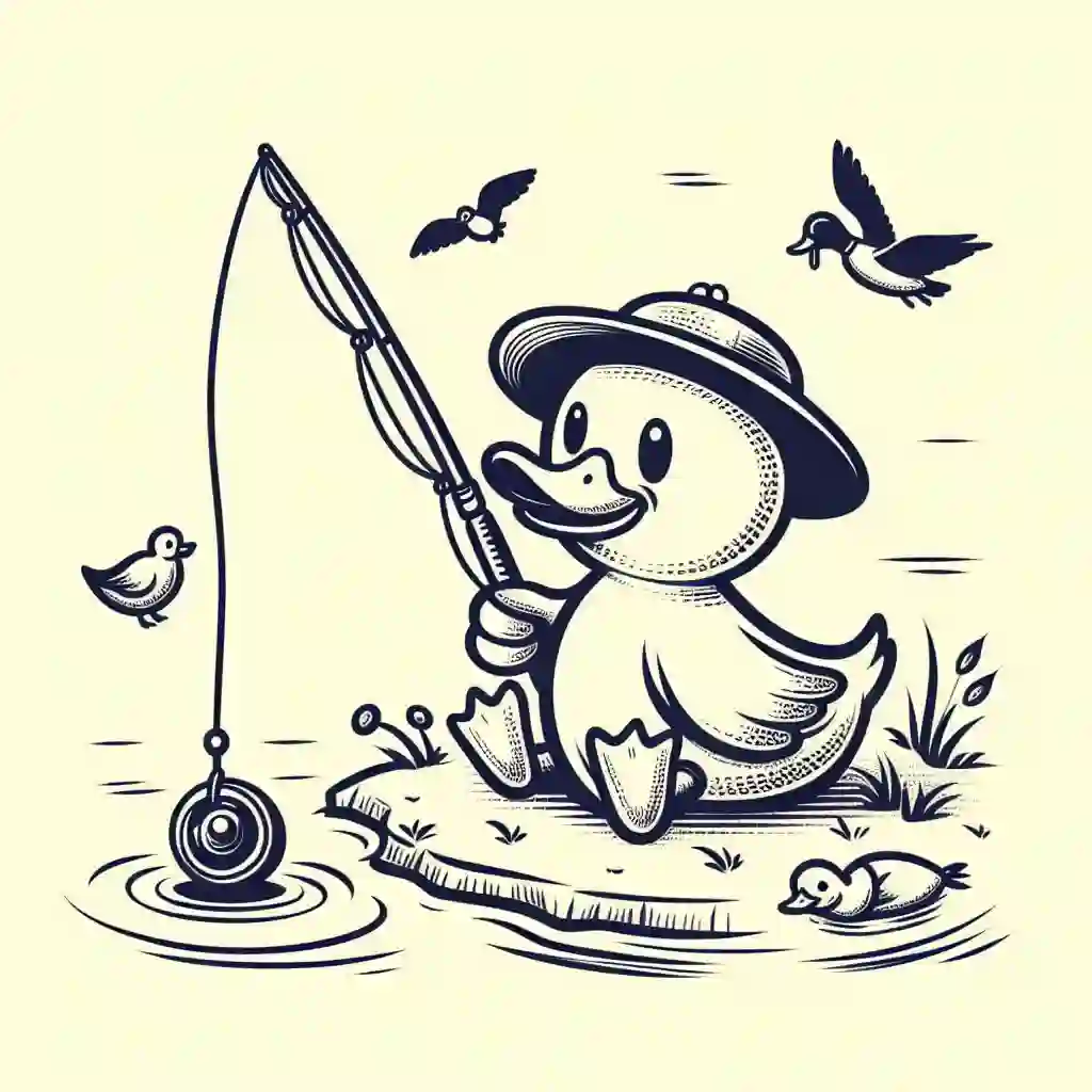 Duck-with-Fishing-Rod